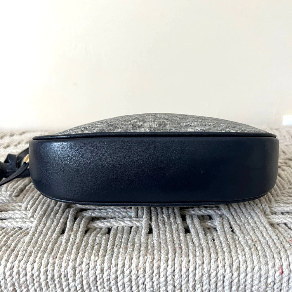 GUCCI GG Plus Navy Canvas and Leather Crossbody Bag - Picture 5 of 16